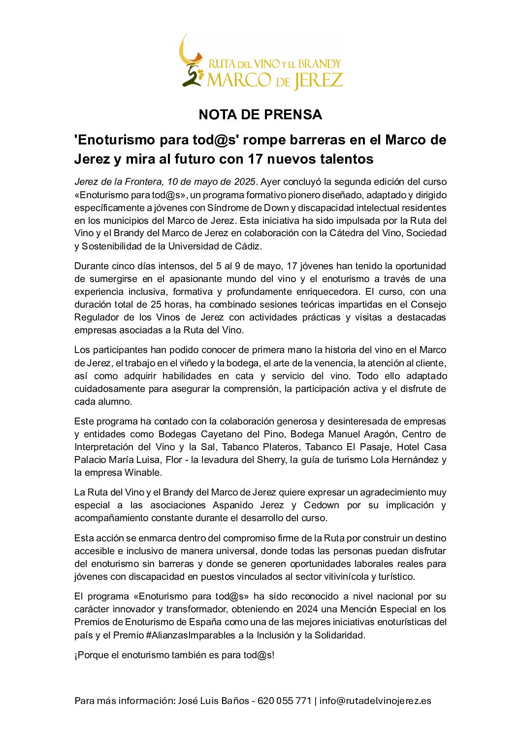 NdP Enoturismo para tod@s 2025